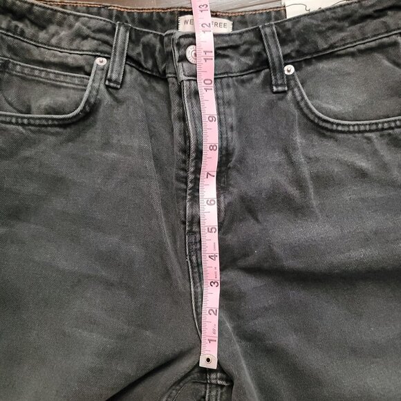 Free People Deep Trance Boyfriend Jeans Womens 29 Casual Black Boho Indie Grunge - Picture 9 of 9